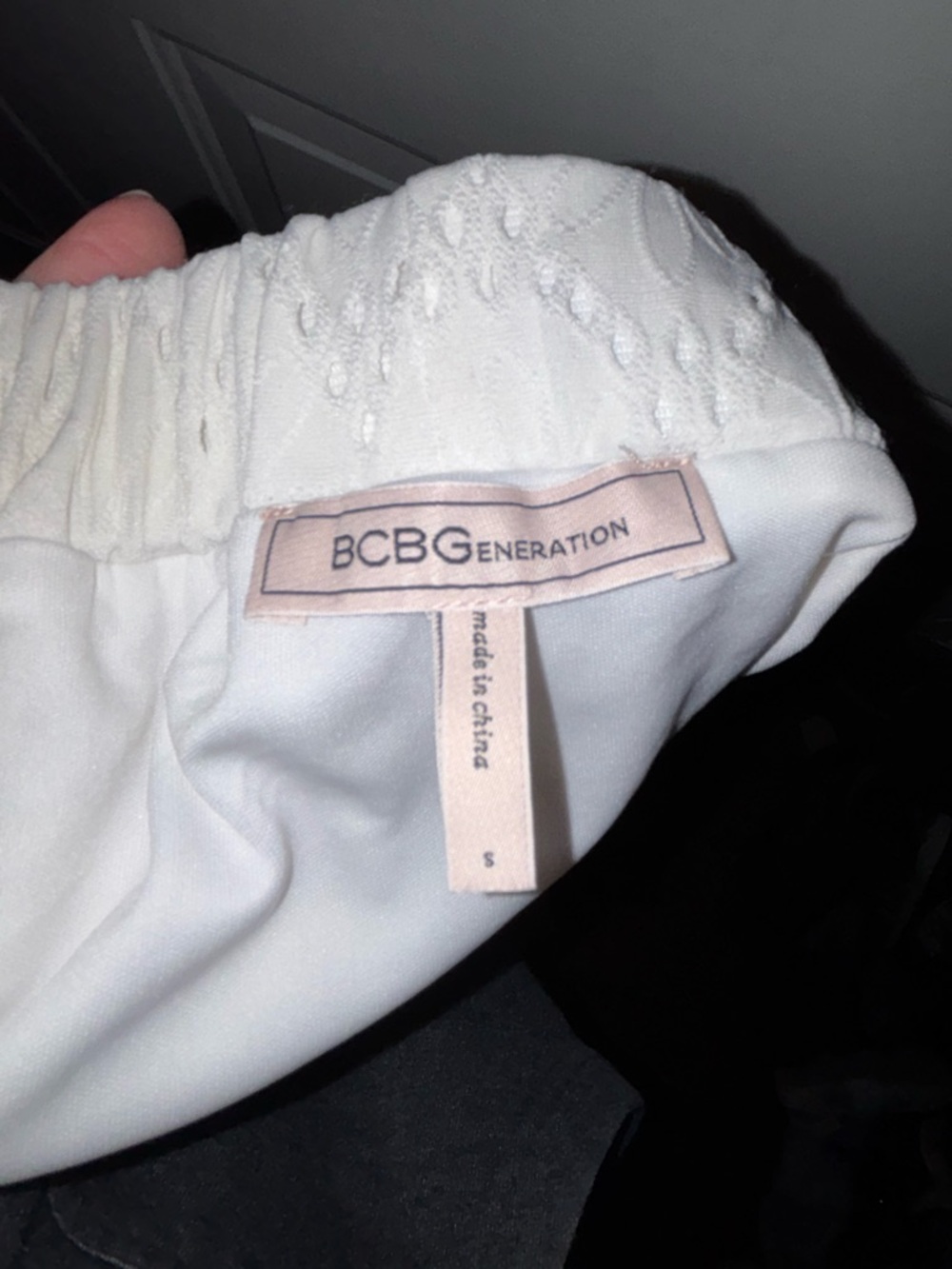 BCBGeneration White Knit Women’s Skirt with Elastic Waistband